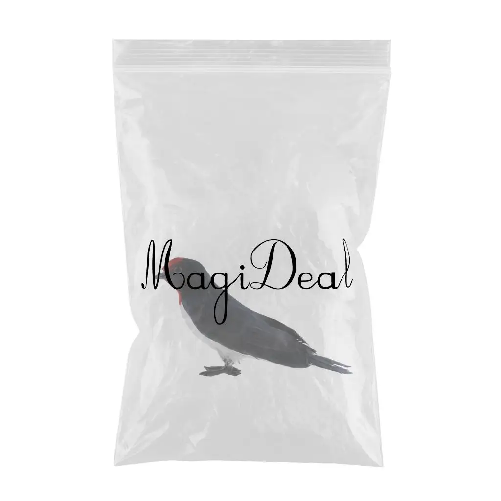 Black Red Bird Animal Swallow Lawn Figurine DIY Landscape Ornament Garden Statues Patio Yard Decor Outdoor Kids Toys 14.5cm