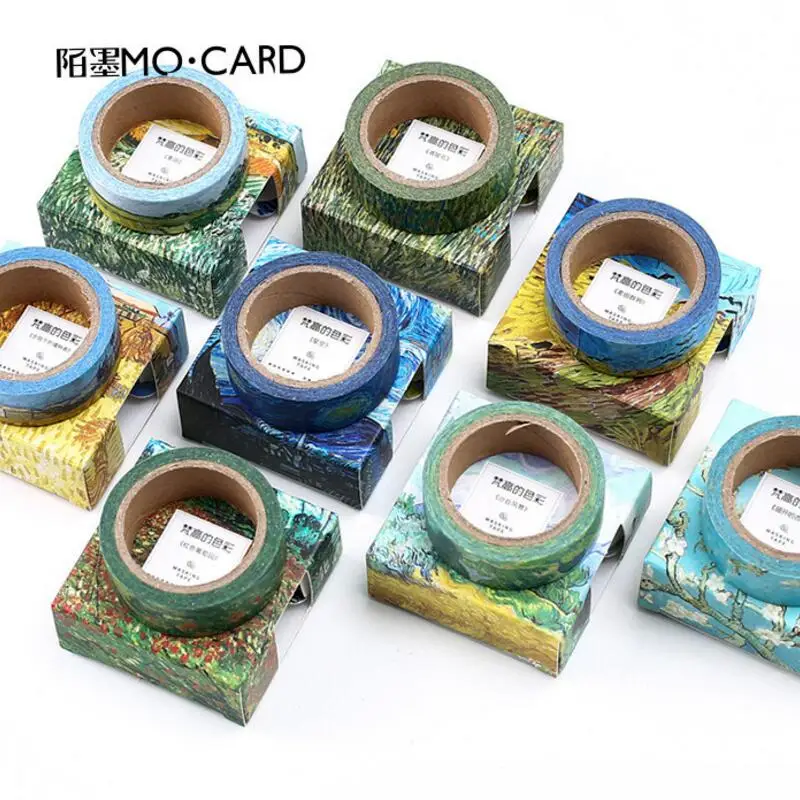 

Creative Van Gogh Oil Painting Japanese Masking Washi Tape Decorative Adhesive Tape Diy Scrapbooking Sticker Label Stationery