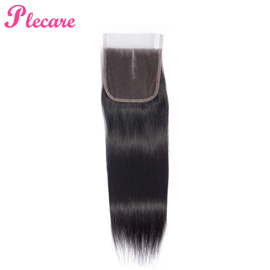 

Plecare Peruvian Straight 4*4 Lace Frontal Closure 1 Pcs Natural Color 8-20 Inch Non-remy 100% Human Hair Extensions