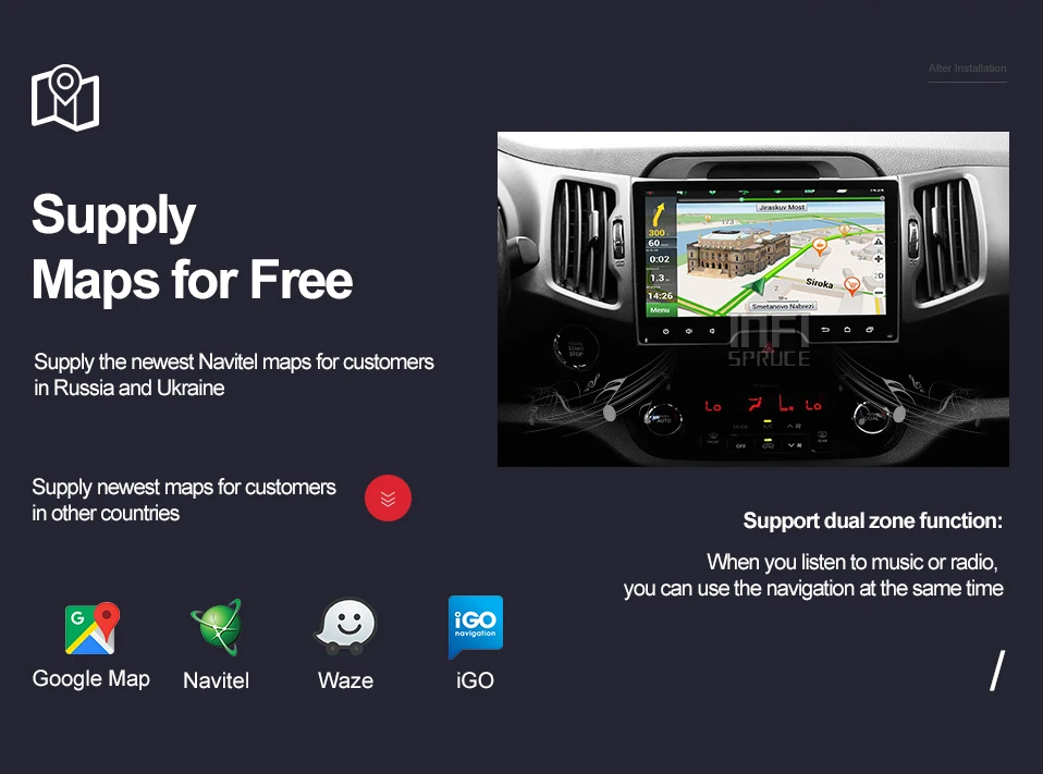 Top Android 9.0 car dvd for KIA sportage 2007-2010 2011 2012 2013 2014 2015 with car radio stereo multimedia player 2 din navigation 15
