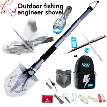 1pc Multi-functional portable camping anti-body military shovel folding shovel outdoor fishing shovel outdoor camping tool kit