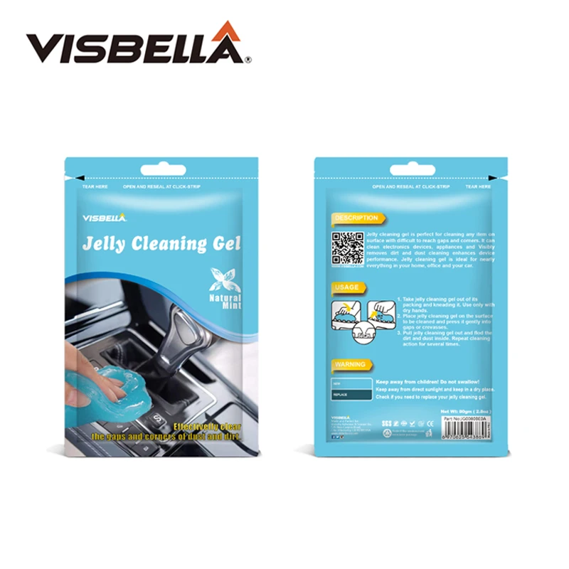 Visbella 80gm гель для очистки желе и грязи, Очищающий губки для автомобиля, Очищающий зазоры углов пыли и грязи, универсальный уход за кибер-краской