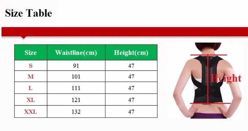 Men's Back Posture Corrector Back Braces Belts Lumbar Support Belt Strap Posture Corset for Men HEALTH CARE AFT-B003 AOFEITE (1)
