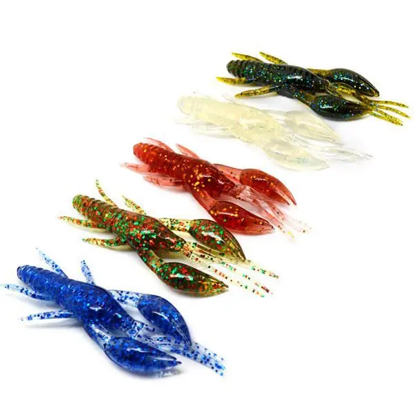 crayfish bait artificial fishing soft lures 7cm hook shrimp bait