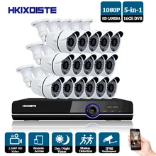 1080 P AHD камера 16CH система Комплект видеонаблюдения 16 каналов AHD DVR рекордер + IR наружная пуля 2MP AHD камера система водостойкая ночного видения