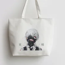 Токийский Гуль Кен Kaneki Японский Аниме Холст сумка хозяйственная сумка с изображением мультипликационных героев школьная Наплечная многоразовая сумка для покупок и продуктов AN290