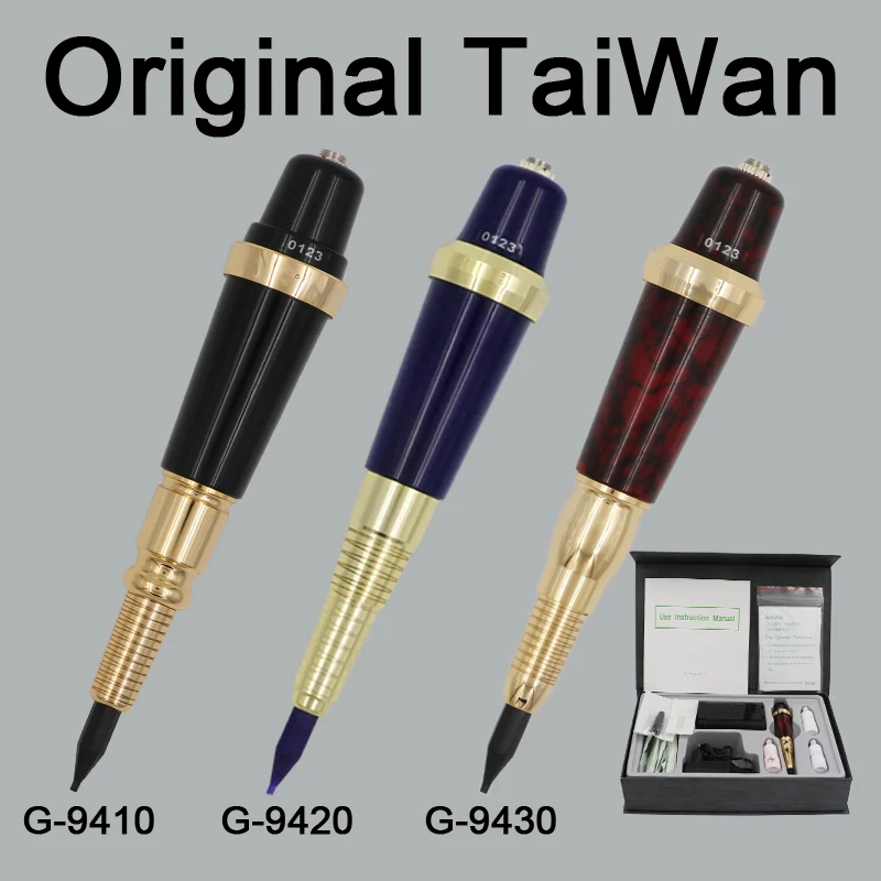Профессиональный тайваньский G-9410 Перманентный макияж тату машина ручка брови навсегда макияж GS микроблейдинг тату комплект с иглами