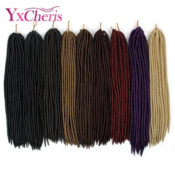 

Crochet Braids Faux Locs Crochet Hair Extensions Synthetic Braiding Hair Black Colors Silky Straight