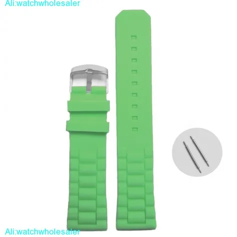 22mm Aqua Color Silicone Jelly Rubber Unisex Watch Band Straps WB1052I22JB