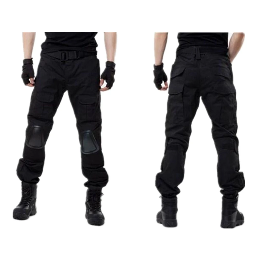 Pantalon Tactique En Coton Avec Genouilleres Salopette De L Armee Noir Atfg Acu Cp Kk At Aliexpress