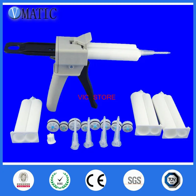4 шт. AB клеевой картридж 2:1& 1:1 50 мл/cc ручной пистолет клеевой 1 шт. с картриджем и 5 шт. сопло для смешивания