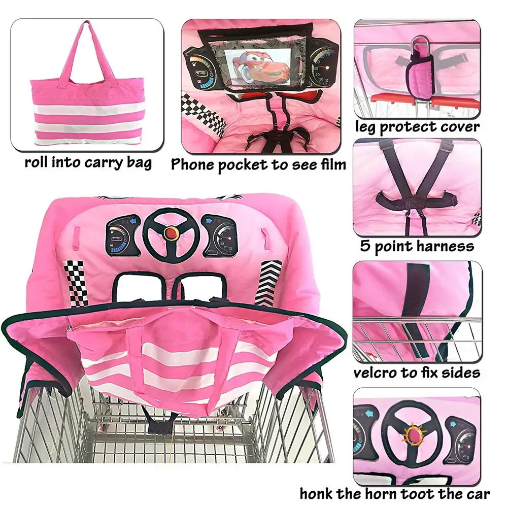 New Children's Supermarket Shopping Cart Cushion Baby Dining Chair Cushion Protection Safe Travel Portable Seat Cushion