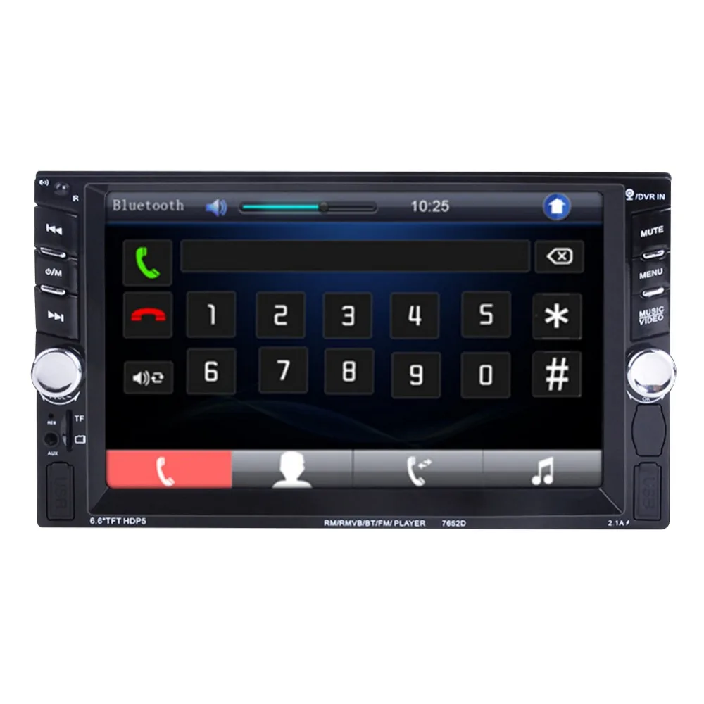 Автомагнитола 7652D 2 din сенсорный экран 6 дюйма bluetooth камера заднего