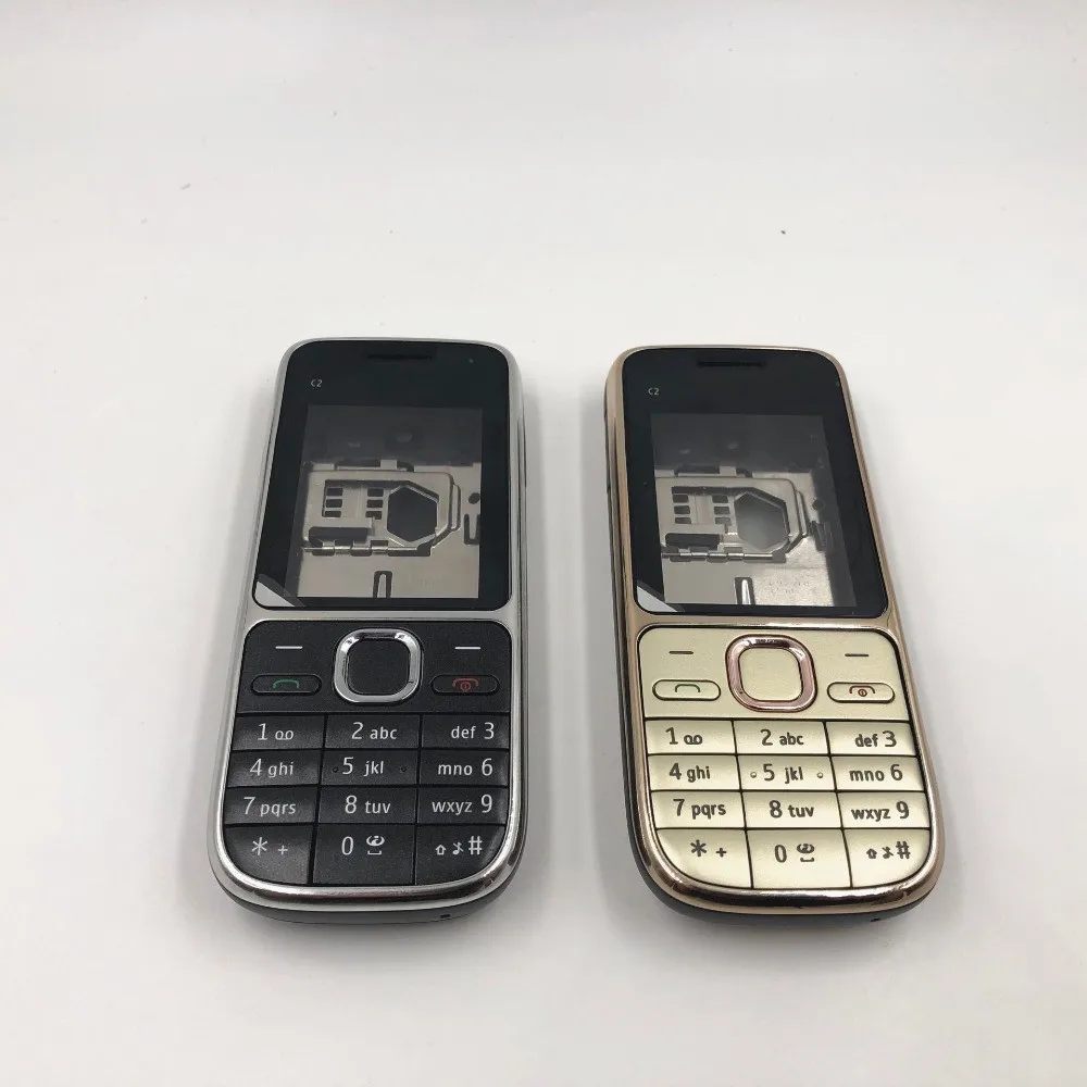 Полный корпус чехол для Nokia C2-01 крышка батареи Корпус чехол с английской клавиатурой+ логотип