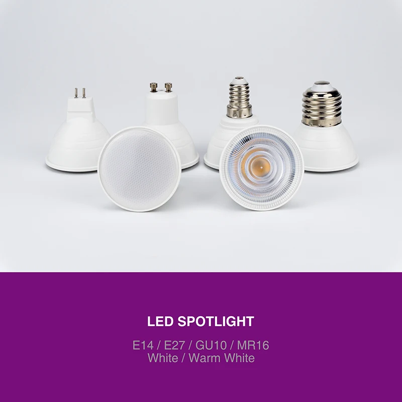 GU10 MR16 E27 E14 Светодиодный прожектор лампада 6 Вт 220 в 240 в 24 120 градусов энергосберегающий светодиодный светильник для домашнего освещения Холодный теплый белый