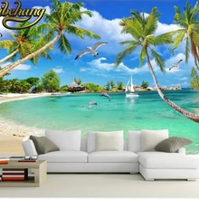 Beibehang пользовательские обои 3D фрески Гавайский пляж кокосовой пальмы ТВ фон стены papel де parede 3d обои