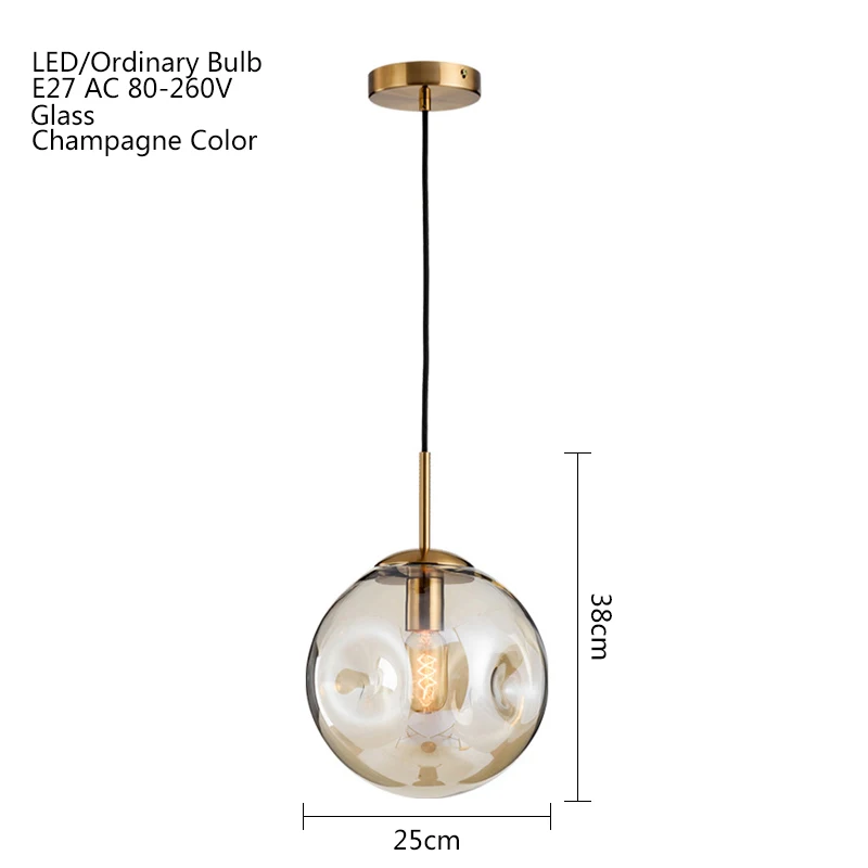 Modern nordic glass pendant light hanging lights living room pendant lamp pendant lights LED decor bedroom hanging lamp
