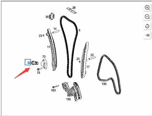 1 шт. натяжитель цепи ГРМ двигателя для Mercedes Benz C250 SLK250 M271 2710500911