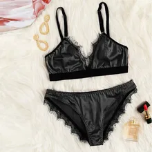 Сексуальный кружевной комплект нижнего белья, три четверти, с задней застежкой, бесшовный, сплошной цвет, пэчворк, одежда для сна, комплекты нижнего белья, reggiseno imbottito#10