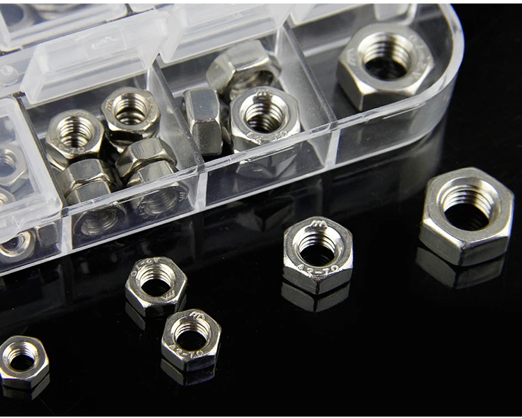 

137Pcs/set M3 M4 M5 M6 M8 304 Stainless Steel Hexagon Nuts and Plain Washers Set Screws Hex Socket Furniture Bolts Kit
