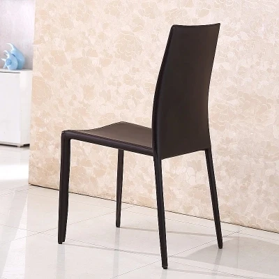 Simple and modern stackale leather dining chair Simple and modern stackale leather dining chair