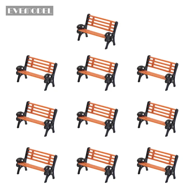Evemodel YZ87 Lot de 10 chaises de modélisme train HO TT 1:87 Evemodel YZ87 Lot de 10 chaises de modélisme train HO TT 1:87