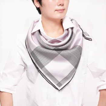 

100%silk square scarf 2017 new style fashion scarf 100%hand side Couple models Light purple scarf size:88x88 thickness:14mm