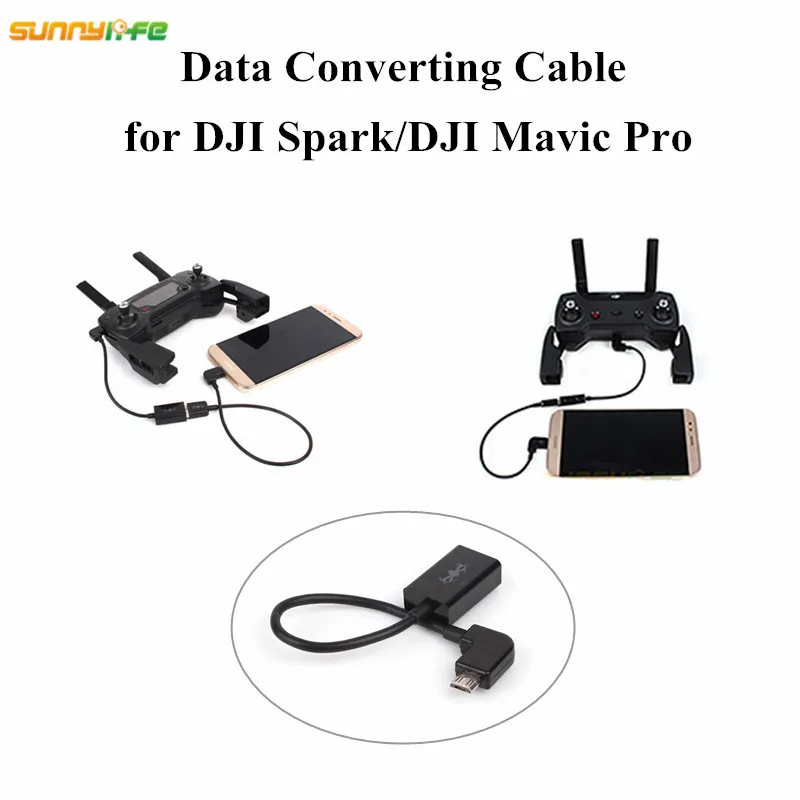 DJI Spark Mavic Remote Controller Data Converting Cable USB Port Energy Conversion Line Wire for Smartphone Tablets Cellphone (11)_