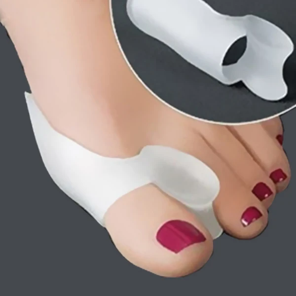 

1 Pair feet care silicone toe separators toe orthosis toe protective case thum valgus protector union adjuster foot care tool