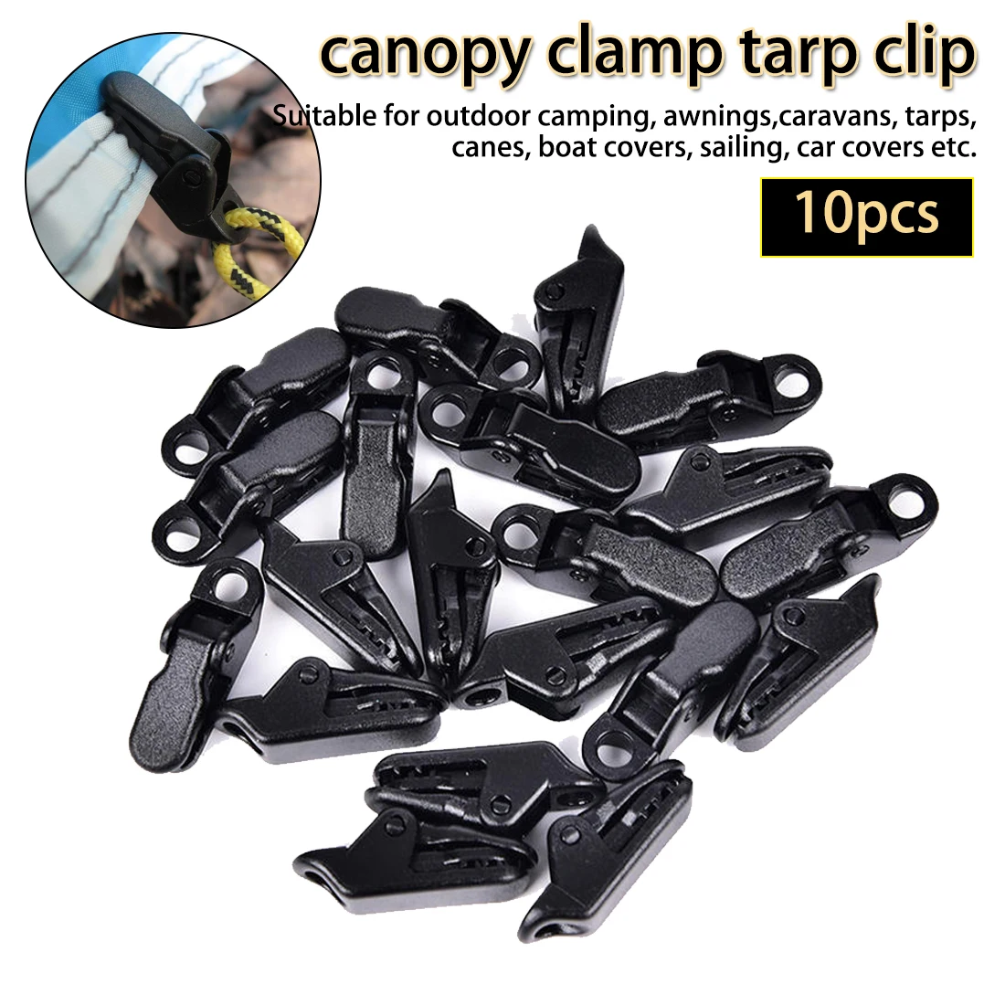

Tent hike tarp clip anchor outdoor Caravan clamp jaw grip camp gripper trap plastic clip wind car clamp trap tighten tooloutdoor