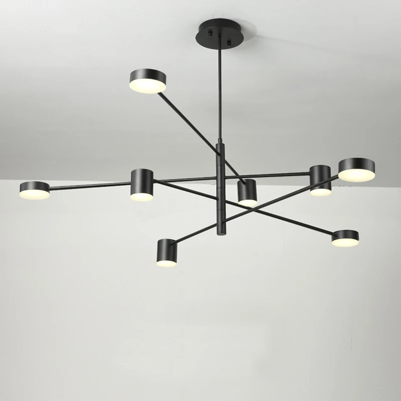 Modern Chandeliers Nordic Creative 10 Heads Black Gold Color Lustre Fixtures Luminaire For Kitchen Living Dining Bed Room Lamps | Освещение