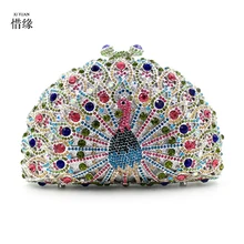 XIYUAN Роскошная шикарная, из кристаллов вечерняя сумочка со стразами Женская сумка-клатч на цепочке сумки для свадьбы, банкета, ужина красочные футляры для мобильных телефонов