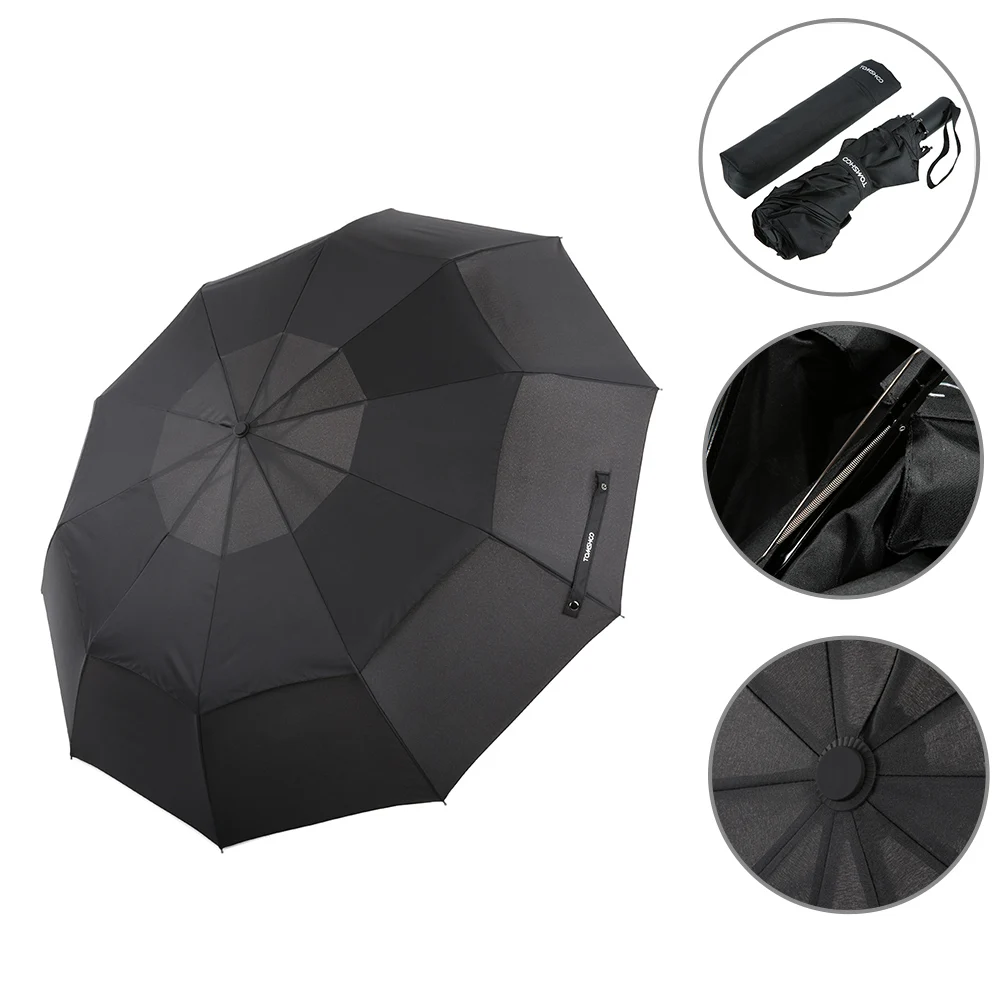 

Automatic Windproof Double Canopy Umbrella Auto Open Close Umbrella Automatic Folding Travel Golf Umbrella with 10 Ribs