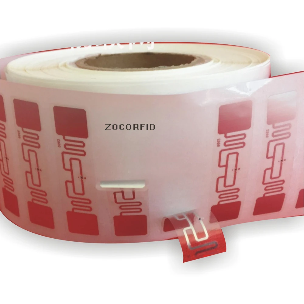 1000 шт/рулон 9662 UHF RFID стикер ISO18000 6C (6B) H3 860 960 МГц Метка 73 5X21 2 мм|label label|stickers stickerslabel tag |