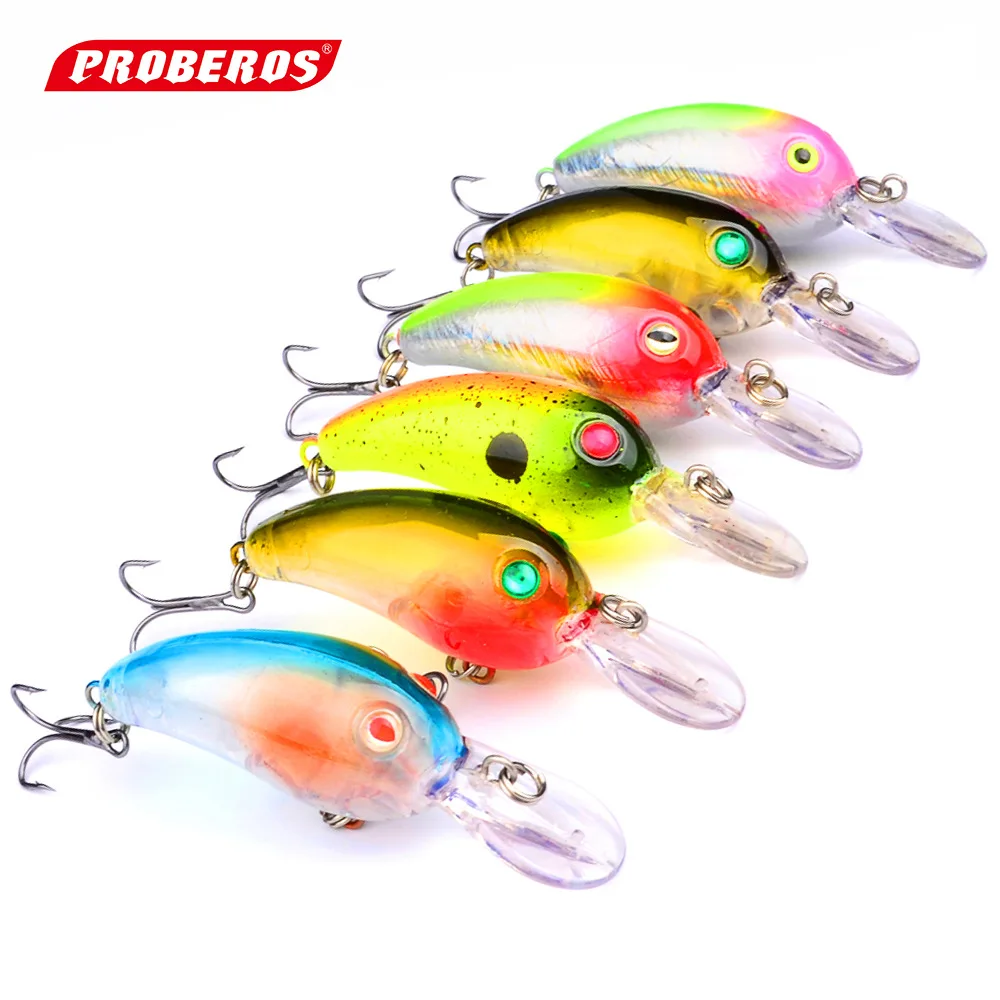 

6Pcs 7.8cm/10g Carp Fishing Lure Fishing Tackle 6 Colors Minnow Crank Crankbait Fly Fishing Bait Swimbaits Hook