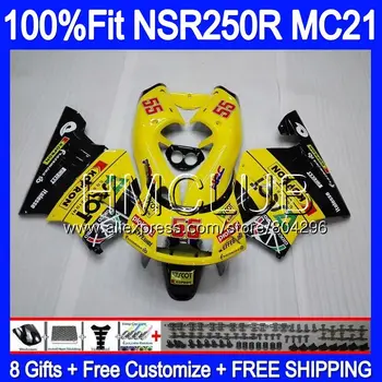 

Injection For HONDA NSR 250 R MC21 yellow black PGM3 NSR250R 90 91 92 93 94HM.12 NSR250 R NSR250RR 1990 1991 1992 1993 Fairings