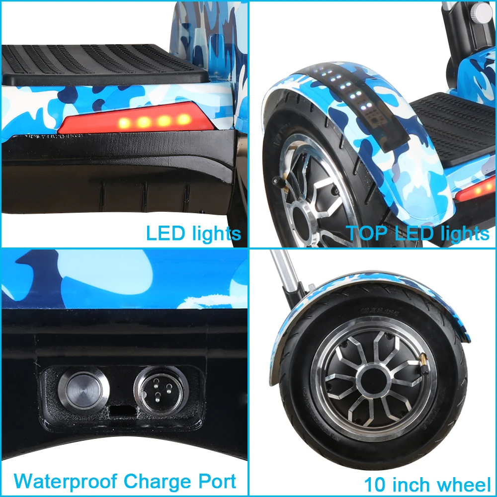 10inch Hoverboard Electric Scooter with Bluetooth Speaker, Led Light and Remote key Self balancing e-scooter (26)