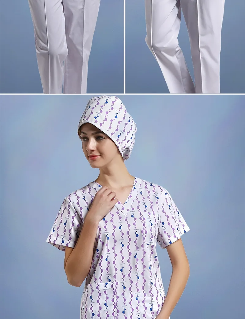 Униформа медсестры женщины скрабы костюм больницы медицинская хирургическая одежда платья наряд с коротким рукавом доктор красоты Стоматологическая лабораторная одежда