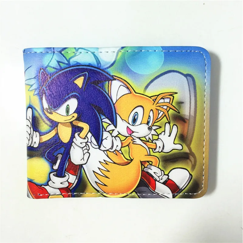 

2018 Sonic the Hedgehog Anime Wallet PU Cartoon Super Sonic Wallets for Student Teenager W363