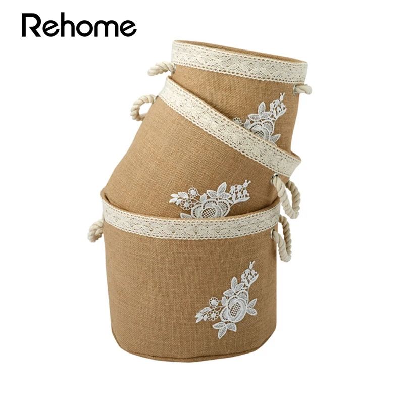 

circular frame beige hemp r1006000180 handmade basket storage baskets linen storage box for dirty clothes