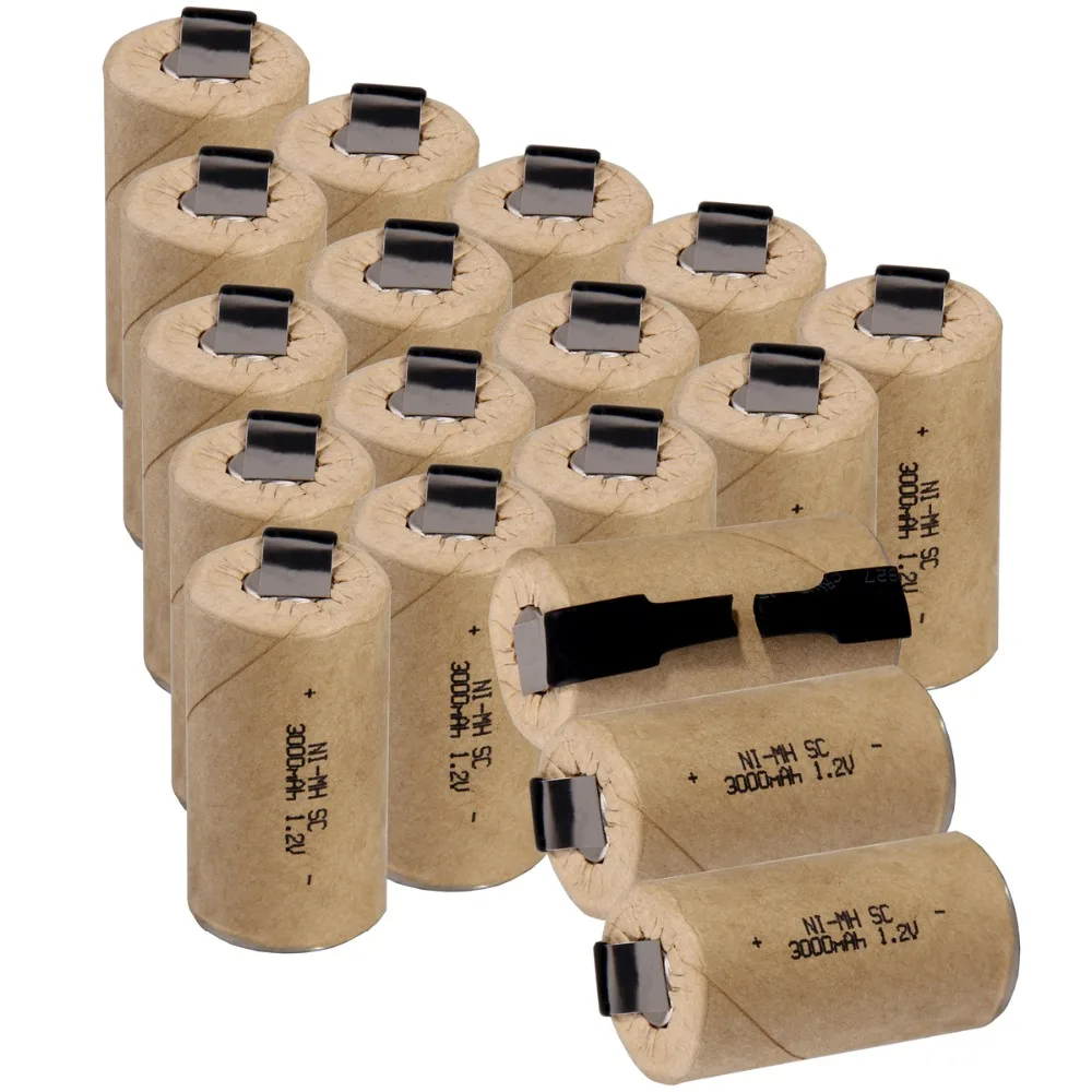 18 pcs SC 3000mah 1.2v battery NIMH rechargeable batteries for makita bosch B&ampD Hitachi metabo dewalt power tools | Электроника