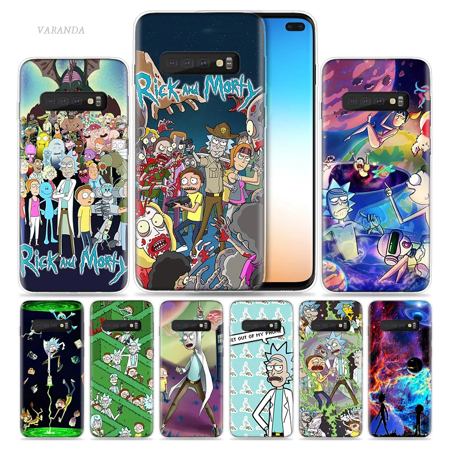

Rick And Morty Case for Samsung Galaxy S8 S9 S10 5G S10e S7 Note 8 9 10 J4 J6 Plus J5 J8 2018 J3 Silicone Anime Phone Bags Cover