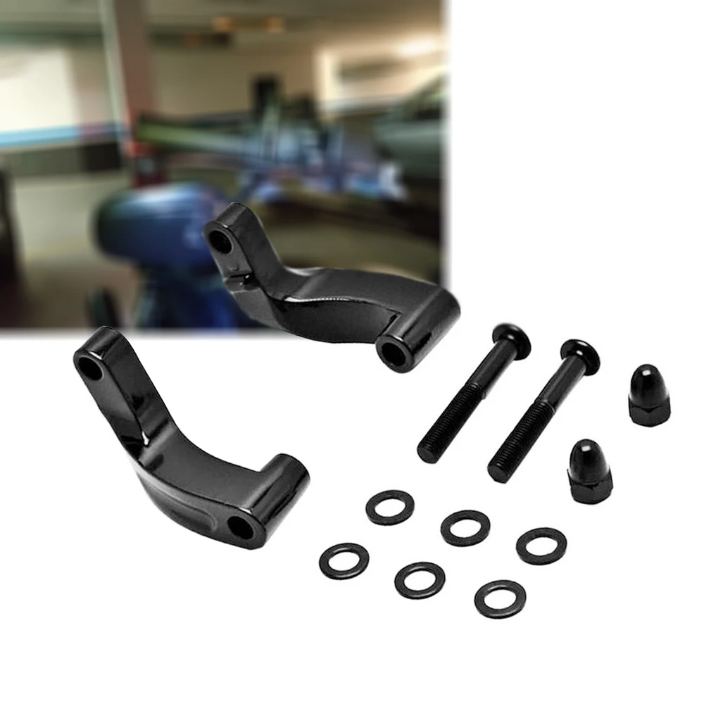 

Motorcycle Mirror Riser Relocation Extension Adapter Adaptor Kit Aluminum Mirror Relocation Adapters For Harley 06-14