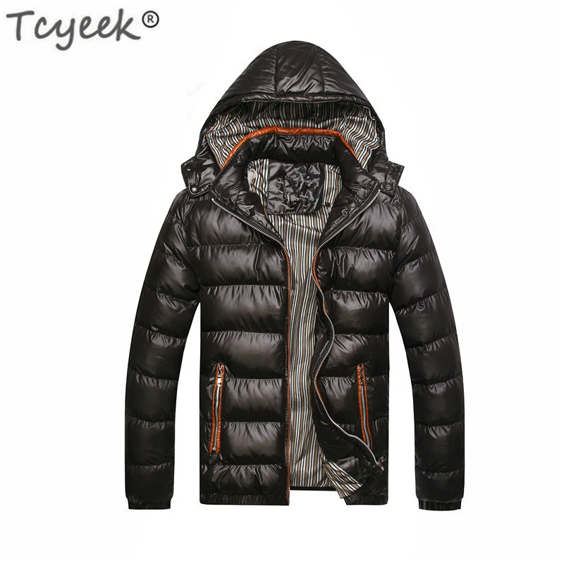 Tcyeek размера плюс, мужские парки, зимняя куртка,, толстая хлопковая одежда, мужская повседневная Осенняя зимняя куртка с капюшоном, парка Hombre LWL980