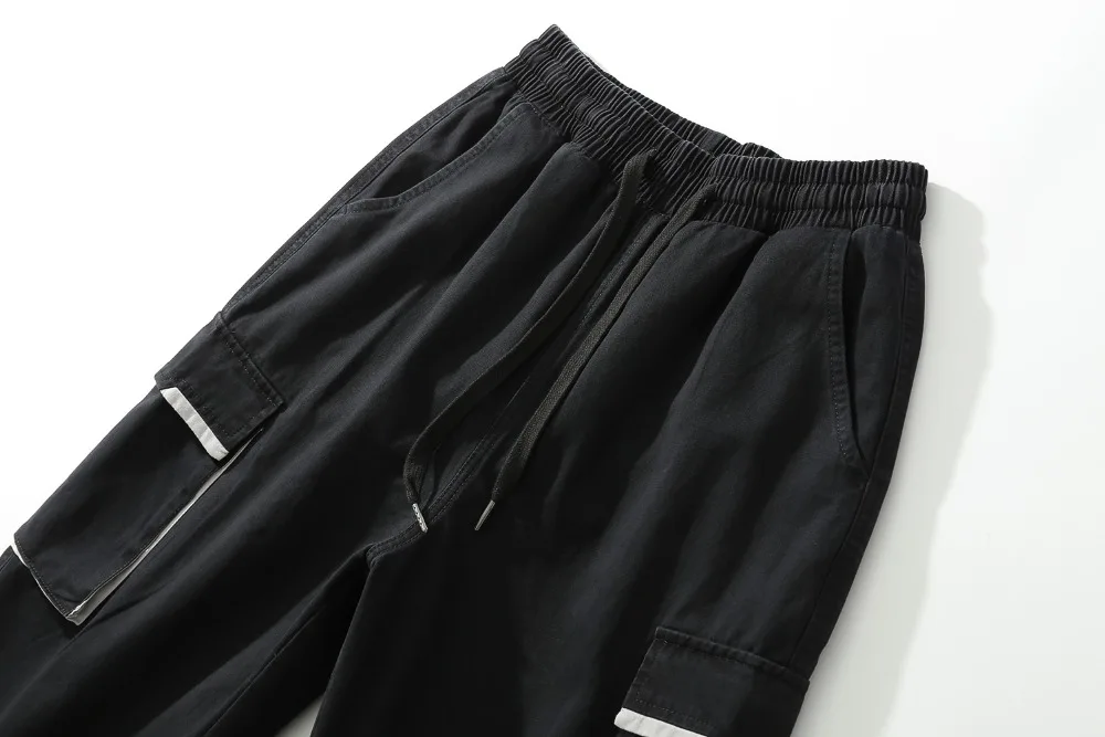 VFIVEUNFOUR 2019 Multi Pockets Cargo Harem Pants Mens Casual Joggers Baggy Tactical Trousers Harajuku Streetwear Hip Hop 