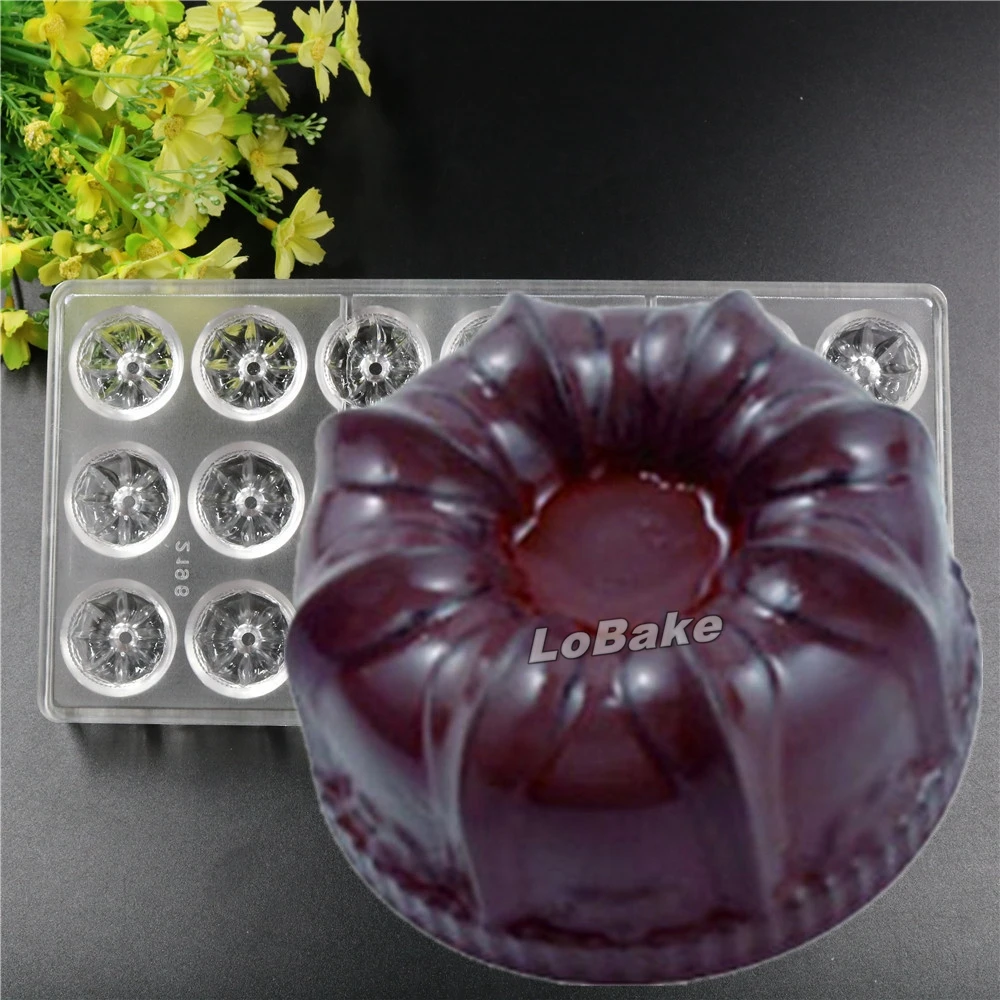 

21 Cavity flower pumkin round Shape PE Polyethylene Transparent Chocolate Mould baking accessories cake tools