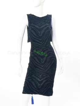 

New latin dance costumes senior sexy VELVET sleeveless latin dance dress for women latin dance dresses