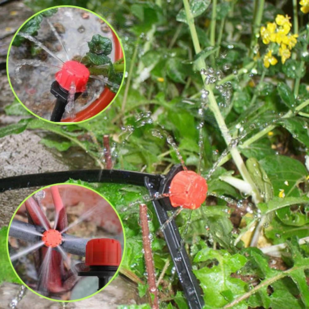 50pcs Garden Irrigation Micro Flow Dripper Water Drip Head Hose Lawn Sprinklers 