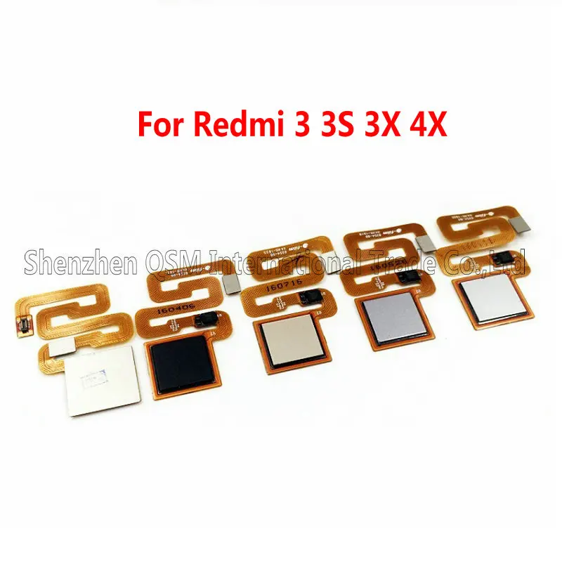 Тест датчик отпечатков пальцев Кнопка меню возврата домой гибкий кабель лента для Xiaomi Redmi 3 3S 3X 4X Замена