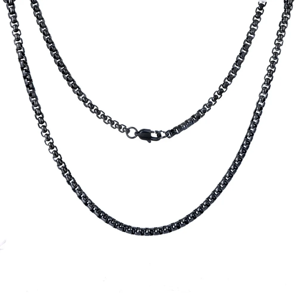 rolo necklace black f